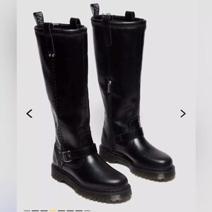 Free People dr martens anistone knee high boots black NWOB